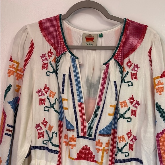 Farm Rio Embroidered Midi Dress - Picture 3 of 10